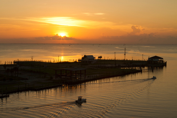 Sunrise over Galveston Bay